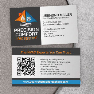 HVAC Services – Heating, ventilation, AC Business Card