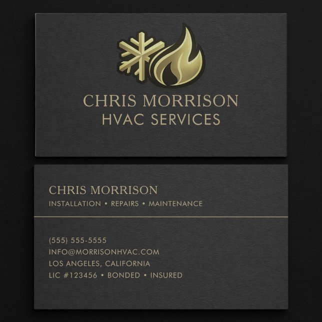 HVAC Services Professional Business Card (Creator Uploaded)