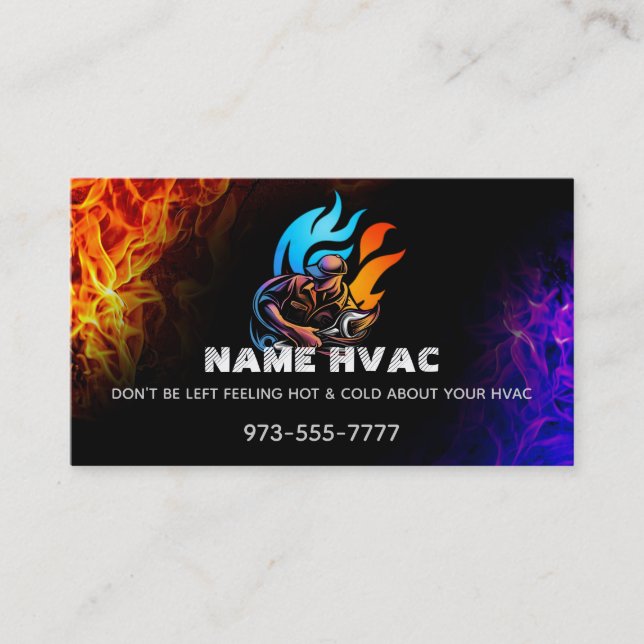 HVAC Slogans Business Cards (Front)