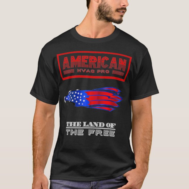 HVAC Tech  American Pride Eagle USA Mechanic Tee H (Front)