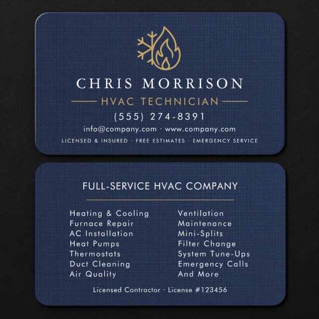 HVAC Tech  Business Card (Creator Uploaded)