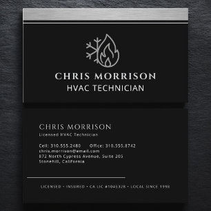 HVAC Technician AC Heating Cooling Heat Business Card