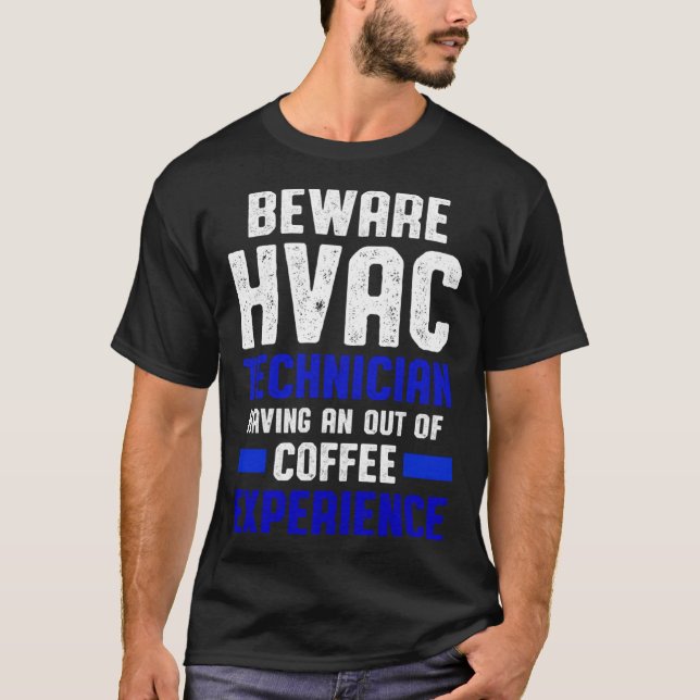 HVAC Technician Coffee Funny HVAC Tech Pullover Ho (Front)