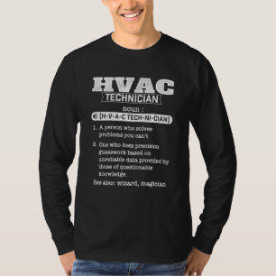 Hvac Technician Definition Funny Hvac Tech Ac Rep T-Shirt