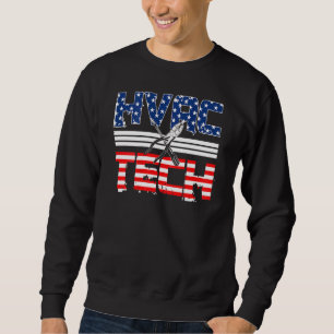 Hvac Technician Design On Back Of Clothing Sweatshirt