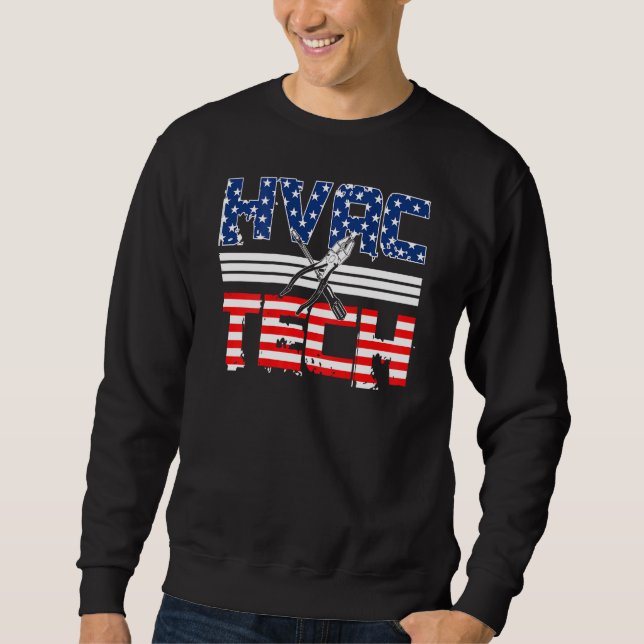 Hvac Technician Design On Back Of Clothing Sweatshirt (Front)