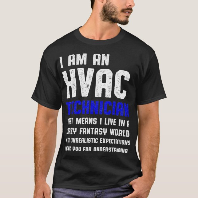HVAC Technician Fantasy Funny HVAC Tech  T-Shirt (Front)