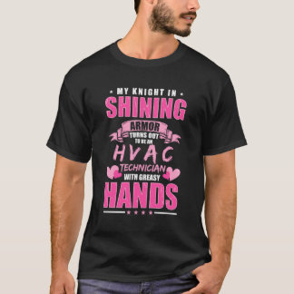 Hvac Technician Girlfriend Certified Hvac Tech Wif T-Shirt