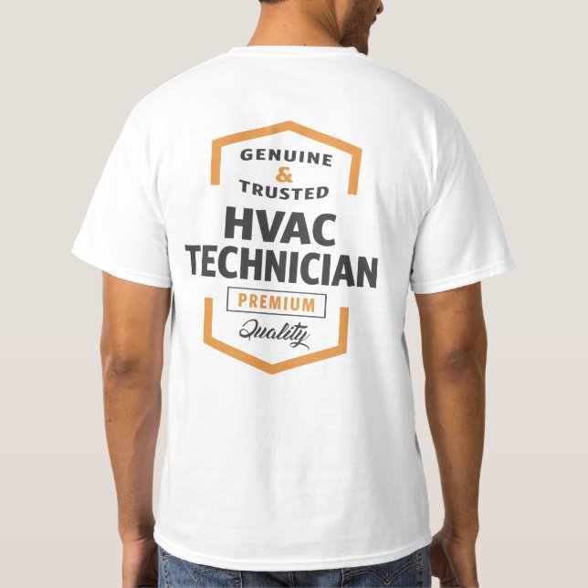 HVAC Technician Logo Gifts. T-Shirt (Back)