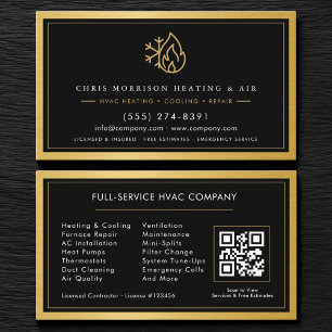 HVAC Technician QR Code Business Card