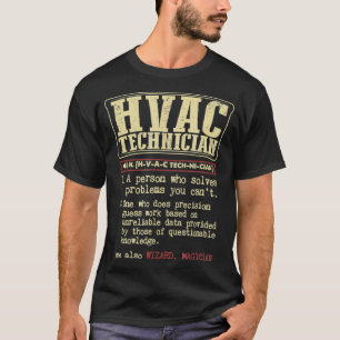 HVAC Technician Shirt Dictionary Definition Term 