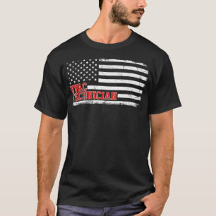 HVAC Technician US American Flag HVAC tech T-Shirt