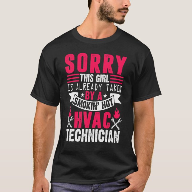 Hvac Technician Wife Mechanic Service Hvacr Tech I T-Shirt (Front)