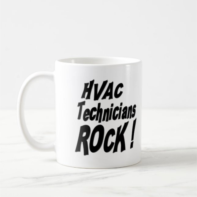 HVAC Technicians Rock! Mug (Left)