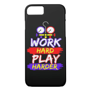 HVAC Work Hard Play Hard Case-Mate iPhone Case
