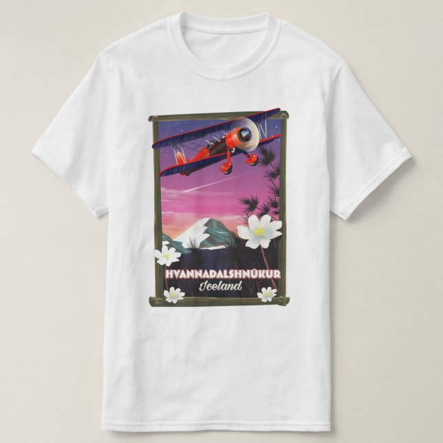 Hvannadalshnkur Iceland travel poster. T-Shirt (Design Front)