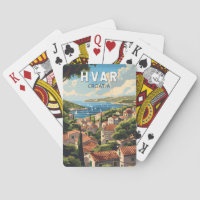 Hvar Croatia Travel Art Vintage