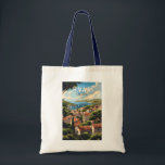 Hvar Croatia Travel Art Vintage Tote Bag<br><div class="desc">Hvar retro vector travel design. Hvar,  a Croatian island in the Adriatic Sea,  is best known as a summer resort. Highlights of the port town Hvar include its 13th-century walls.</div>