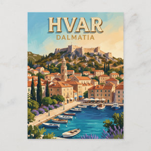 Hvar Old Town Croatia Postcard