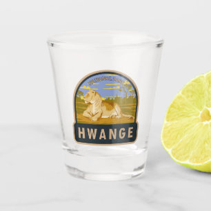 Hwange National Park Zimbabwe Travel Art Vintage Shot Glass