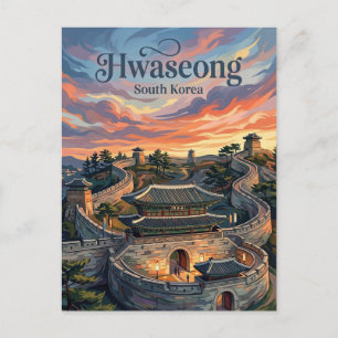 Hwaseong Fortress South Korea Postcard