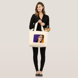 HWJ Purple Hair Woman Tote