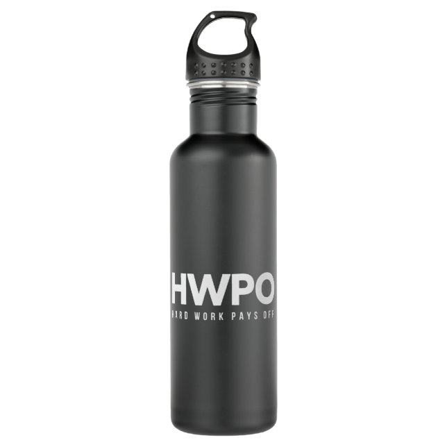 HWPO Hard Work Pays Off Motivational New Years  710 Ml Water Bottle (Front)