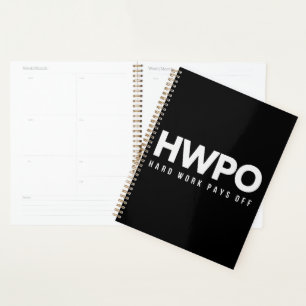 HWPO Hard Work Pays Off Motivational New Years Planner