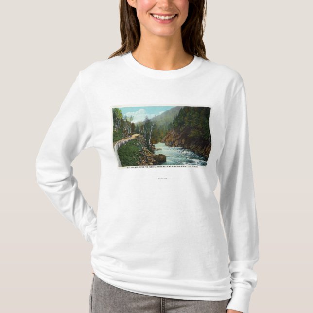 Hwy View of Ausable River near Wilmington T-Shirt (Front)