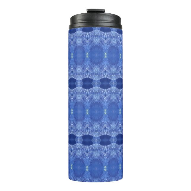 Hy Blue Ikat 7  Thermal Tumbler (Front)