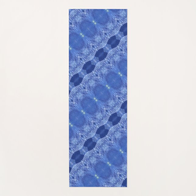 Hy Blue Ikat 7 Yoga Mat (Front)