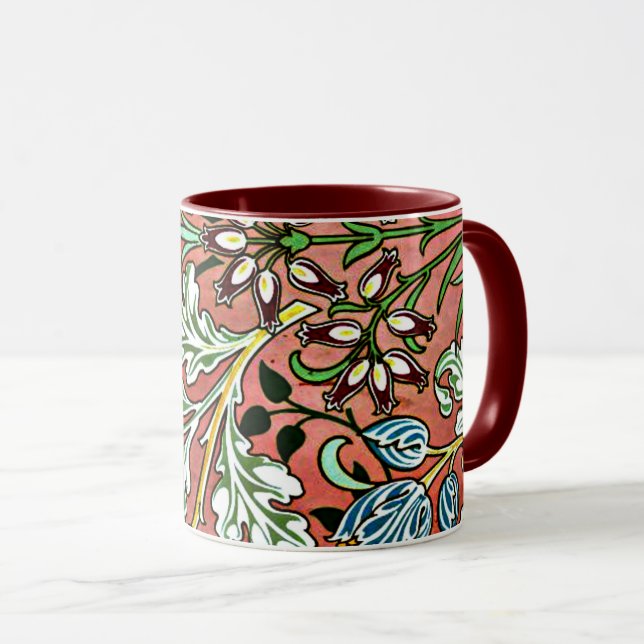 Hyacinth, a William Morris design Mug (Front Right)