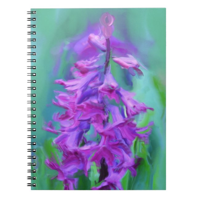 Hyacinth Flower Spiral Notebook (Front)