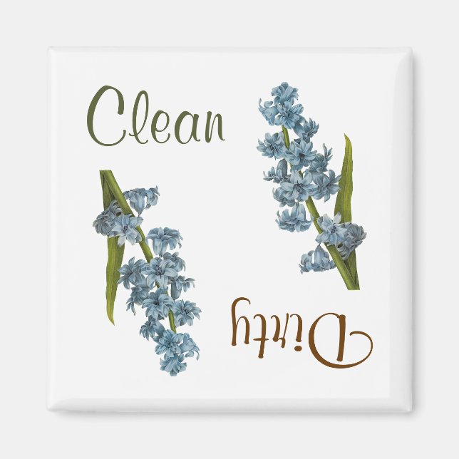 Hyacinth Flowers Dishwasher Magnet (Front)