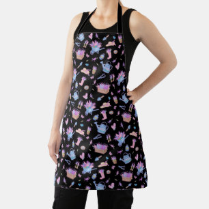 Hyacinth Garden Floral Black Apron