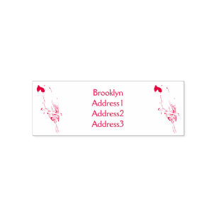 Hyacinth macaw bird cartoon illustration  self-inking stamp