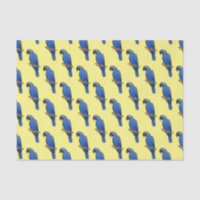 Hyacinth macaw bird cartoon illustration