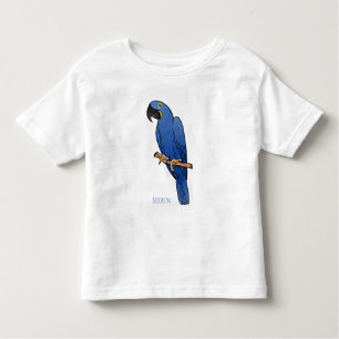 Hyacinth macaw bird cartoon illustration toddler T-Shirt