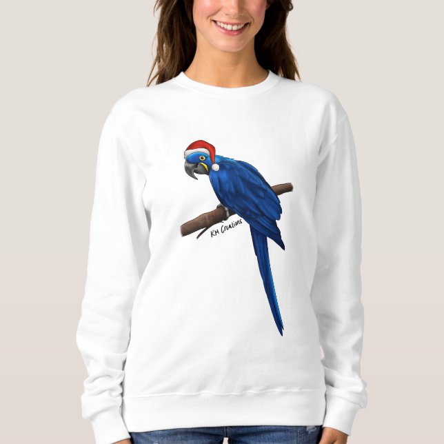 Hyacinth macaw holiday sweatshirt (Front)