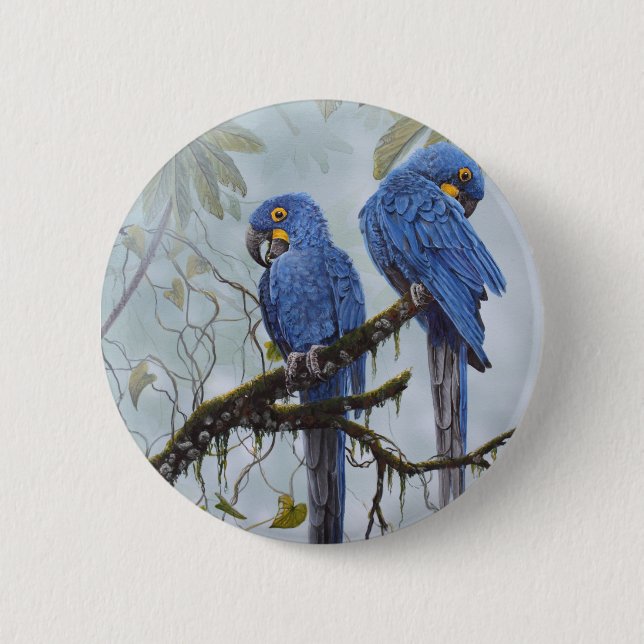 Hyacinth Macaw just for your special gifts 6 Cm Round Badge (Front)