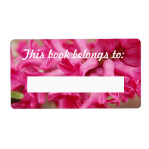 Hyacinth Pink Book Label