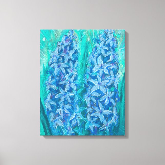 Hyacinths Sping Flower Easter Gift Floral Painting Canvas Print (Front)