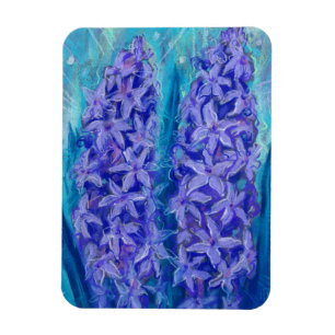 Hyacinths Sping Flower Easter Gift Floral Painting Magnet