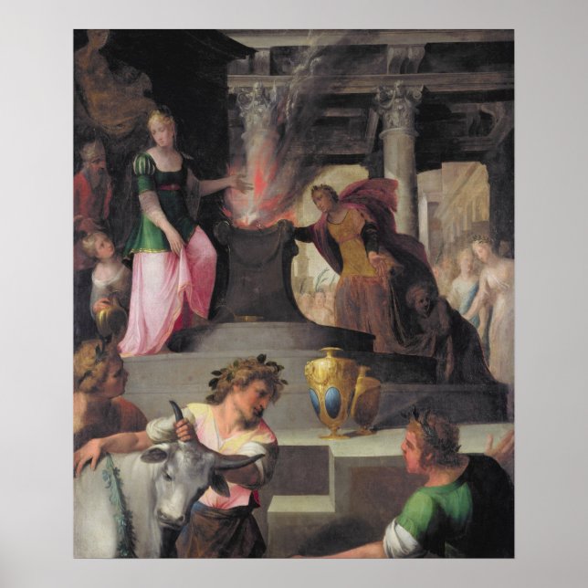 Hyante and Climene offering a sacrifice to Poster (Front)