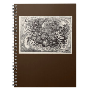 Hybrid Beast ink drawing Notebook