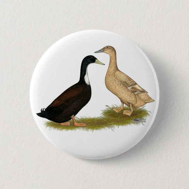Hybrid Laying Duck 6 Cm Round Badge (Front)