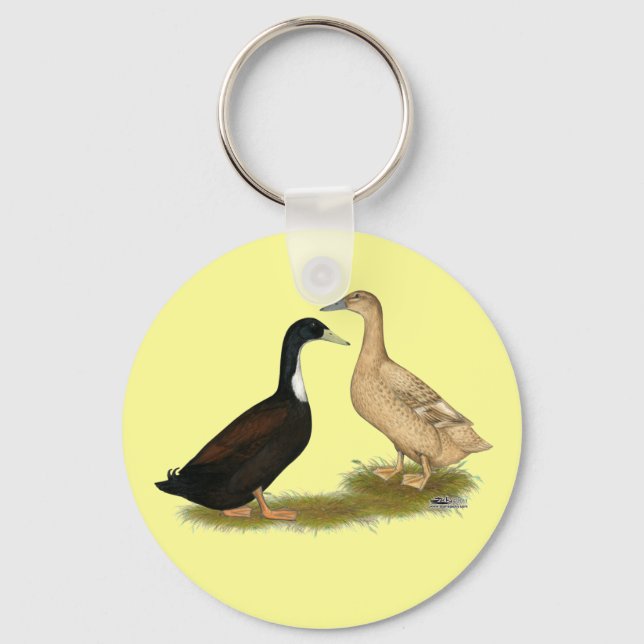 Hybrid Laying Duck Key Ring (Front)