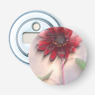 Hybrid sunflower blowing in the wind bottle opener