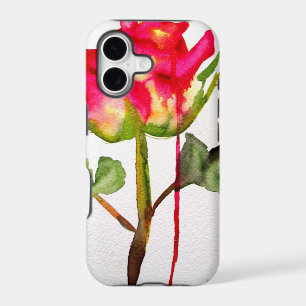 Hybrid Tea Rose watercolor modern flower art