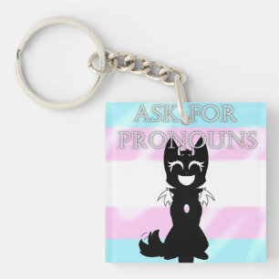 Hybrid Trans Keychain (Ask for pronouns)